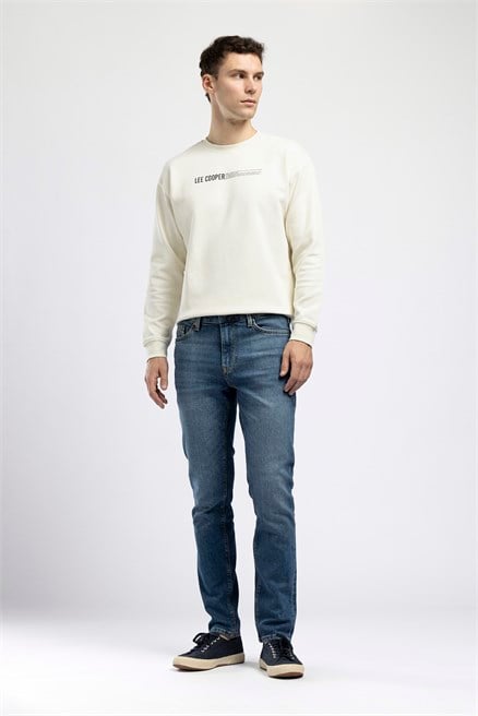 Jack Erkek Slim Yüksek Bel Dar Paça Jean Mavi