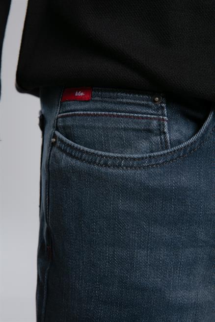 Jack Erkek Slım Dar Kesim Yüksek Bel Dar Paça Jean Pantolon Mavi
