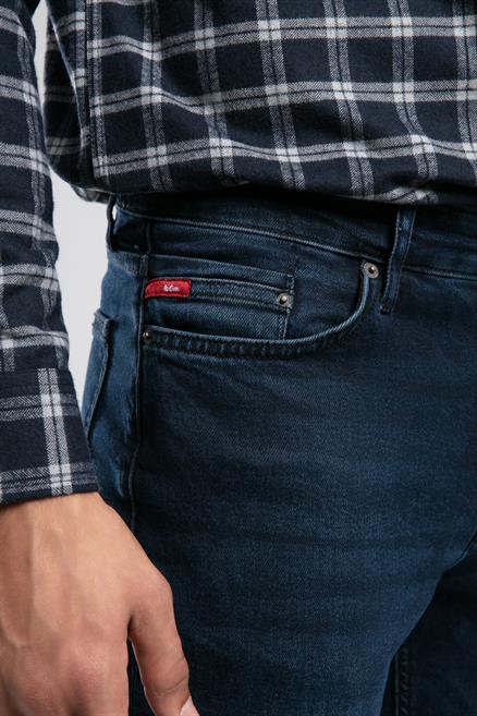 Jack Erkek Slım Dar Kesim Yüksek Bel Dar Paça Jean Pantolon Mavi