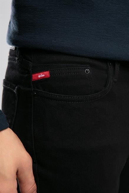 Jack Erkek Slım Dar Kesim Yüksek Bel Dar Paça Jean Pantolon Siyah