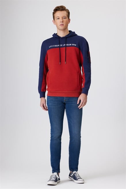 Jaden Erkek Kapüşonlu Sweatshırt Bordo