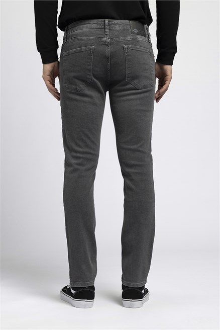 Jagger Erkek Slim Straight Normal Bel Dar Kesim Jean Gri