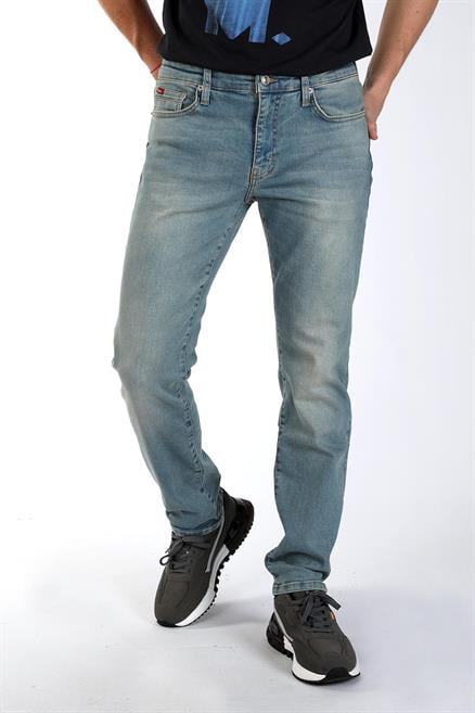 Jagger Erkek Slım Straıght Dar Kesim Normal Bel Düz Paça Jean Pantolon Mavi