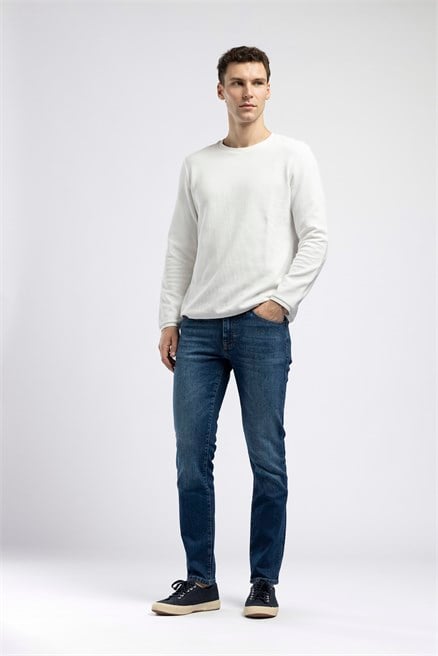 Jagger Erkek Slim Straight Normal Bel Dar Kesim Jean Mavi
