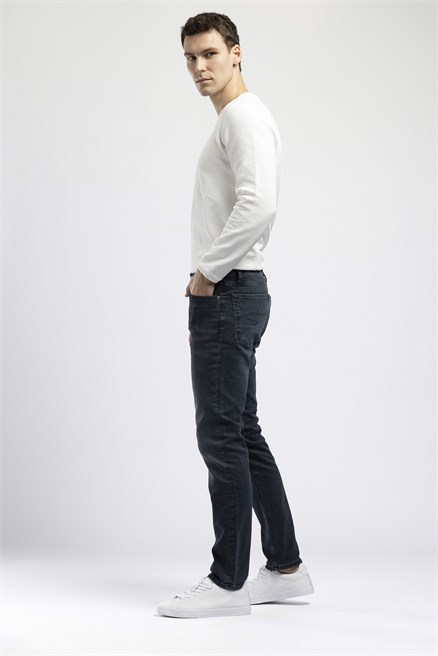 Jagger Erkek Slim Straight Normal Bel Jean Koyu Mavi