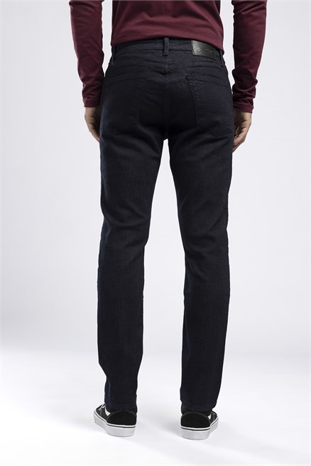 Jagger Erkek Slim Straight Normal Bel Dar Kesim Jean Siyah