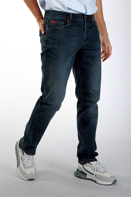 Jagger Erkek Slım Straıght Dar Kesim Normal Bel Düz Paça Jean Pantolon Mavi
