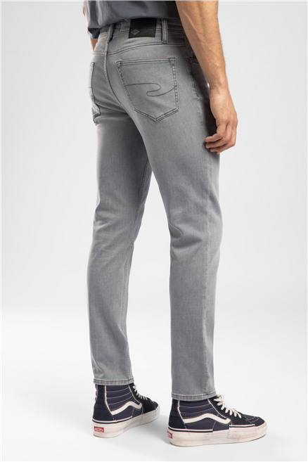 Jagger Erkek Slim Straight Fit Jean Pantolon Gri