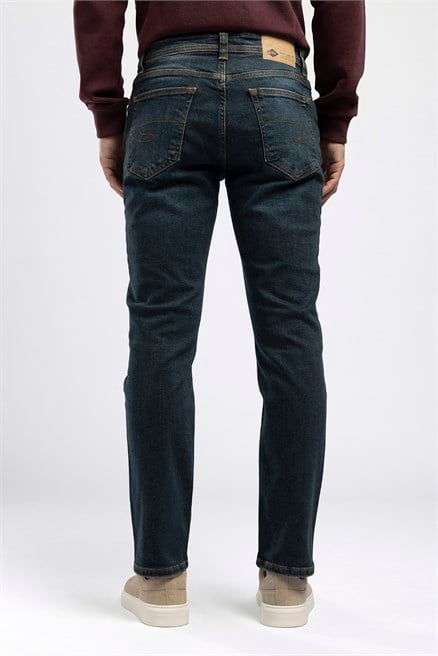 Jagger Premium Erkek Slim Straight Jean Koyu  Mavi