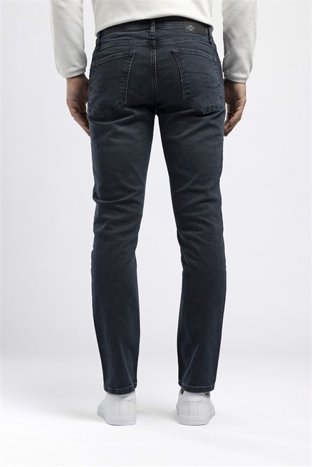 Jagger Erkek Slim Straight Normal Bel Jean Koyu Mavi