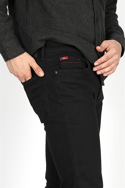 Jagger Erkek Slım Straıght Dar Kesim Normal Bel Düz Paça Jean Pantolon Siyah