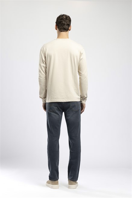 Jagger Erkek Slim Straight Normal Bel Dar Kesim Jean Mavi