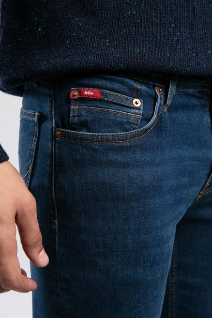 Jagger Erkek Slım Straıght Dar Kesim Normal Bel Düz Paça Jean Pantolon Mavi