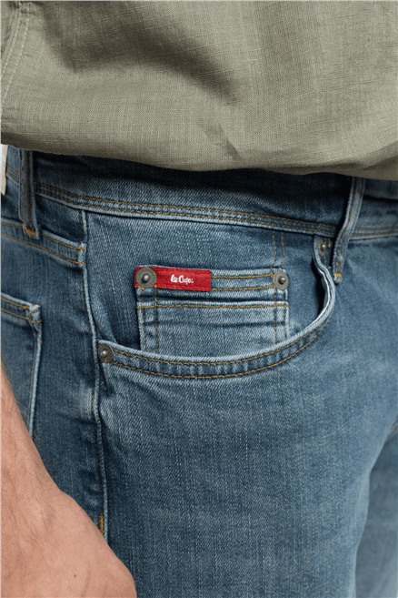 Jagger Erkek Slım Straıght Dar Kesim Normal Bel Düz Paça Jean Pantolon Mavi