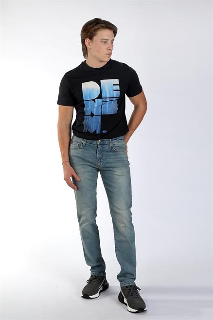 Jagger Erkek Slım Straıght Dar Kesim Normal Bel Düz Paça Jean Pantolon Mavi