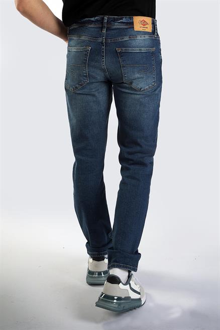 Jagger Erkek Slım Straıght Dar Kesim Normal Bel Düz Paça Jean Pantolon Mavi