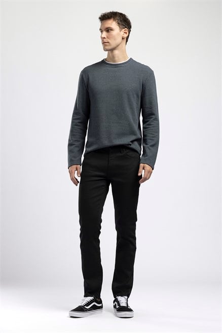 Jagger Erkek Slim Straight Normal Bel Dar Kesim Jean Siyah