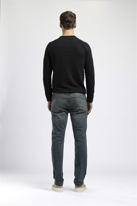 Jagger Erkek Slim Straight Tam Kalıp Jean Mavi