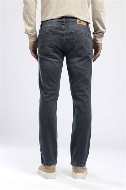 Jagger Erkek Slim Straight Normal Bel Dar Kesim Jean Mavi