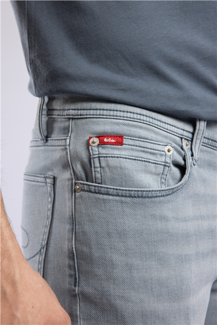 Jagger Erkek Slim Straight Fit Jean Pantolon Gri