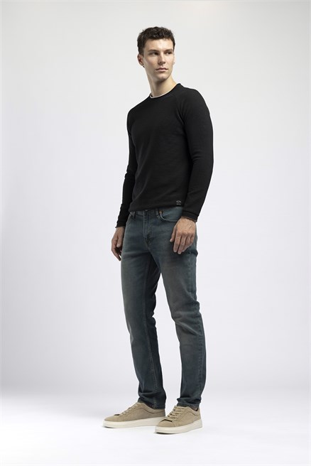 Jagger Erkek Slim Straight Tam Kalıp Jean Mavi
