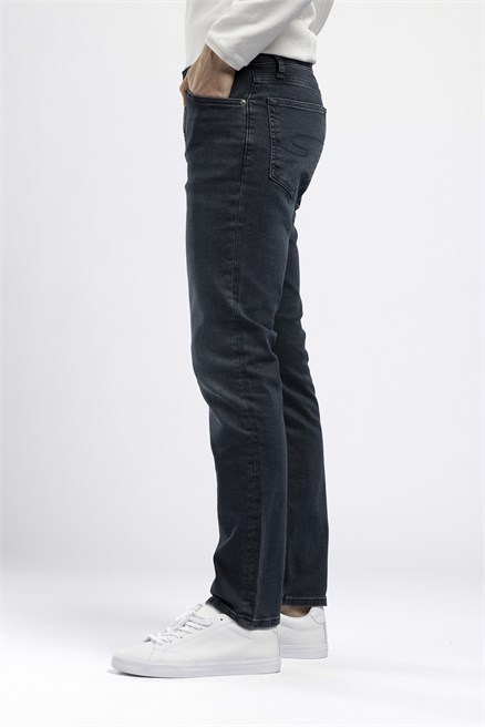 Jagger Erkek Slim Straight Normal Bel Jean Koyu Mavi