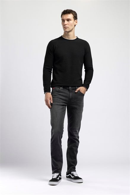 Jagger Erkek Slim Straight Tam Kalıp Jean Gri