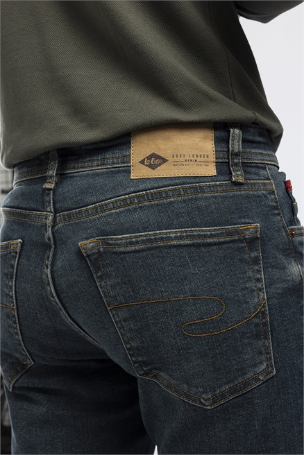 Jagger Erkek Slim Straight Jean Normal Bel Dar Kesim Jean Mavi