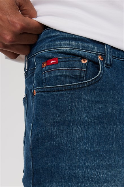 Jagger Erkek Slım Straıght Dar Kesim Normal Bel Düz Paça Jean Pantolon Mavi