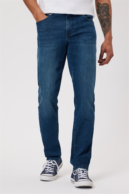 Jagger Erkek Slım Straıght Dar Kesim Normal Bel Düz Paça Jean Pantolon Mavi