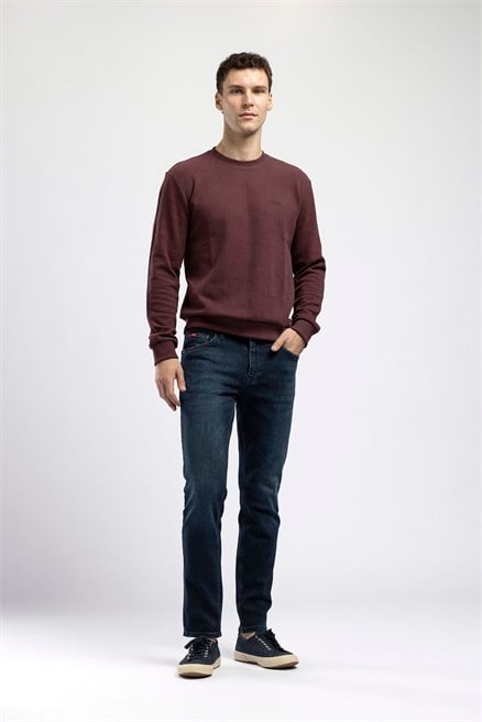 Jagger Erkek Slim Straight Normal Bel Dar Kesim Jean Mavi