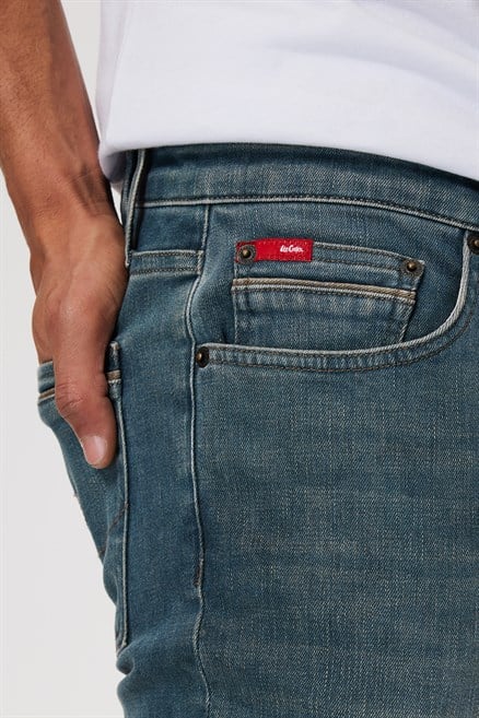 Jagger Erkek Slım Straıght Dar Kesim Normal Bel Düz Paça Jean Pantolon Yeşil