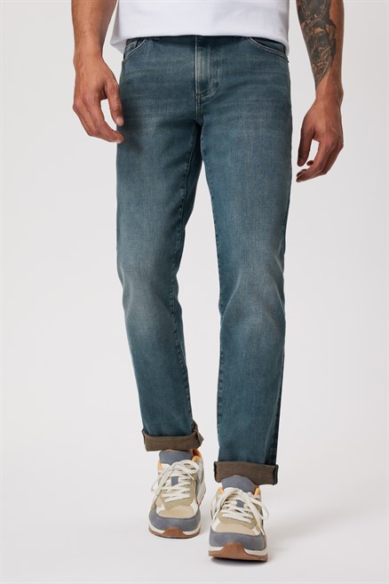 Jagger Erkek Slım Straıght Dar Kesim Normal Bel Düz Paça Jean Pantolon Yeşil