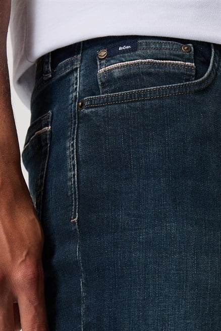 Jagger Erkek Slım Straıght Dar Kesim Normal Bel Düz Paça Jean Pantolon Mavi