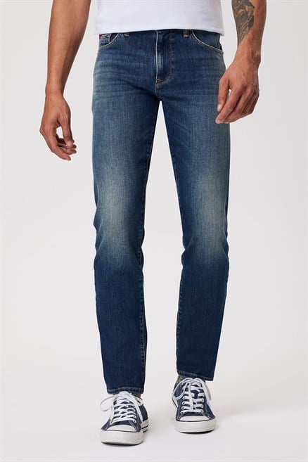Jagger Erkek Slım Straıght Dar Kesim Normal Bel Düz Paça Jean Pantolon Mavi