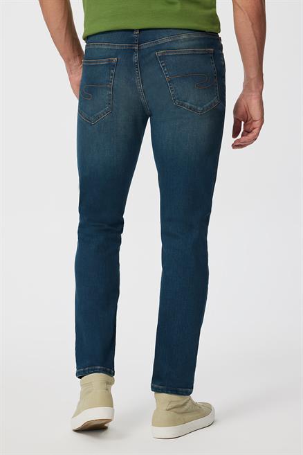 Jagger Erkek Slım Straıght Dar Kesim Normal Bel Düz Paça Jean Pantolon Mavi