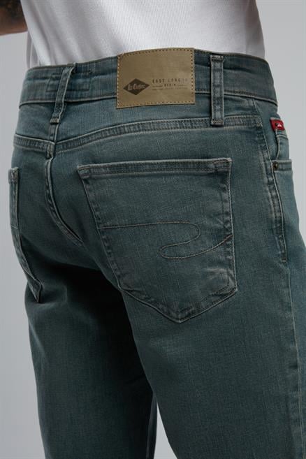 Jagger Erkek Slım Straıght Dar Kesim Normal Bel Düz Paça Jean Pantolon Yeşil