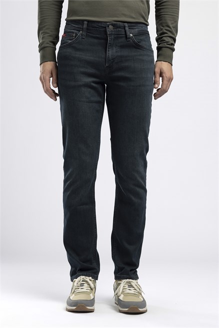 Jagger Erkek Slim Straight Tam Kalıp Jean Mavi