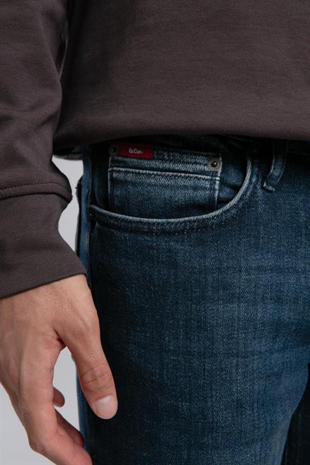 Jagger Erkek Slım Straıght Dar Kesim Normal Bel Düz Paça Jean Pantolon Mavi