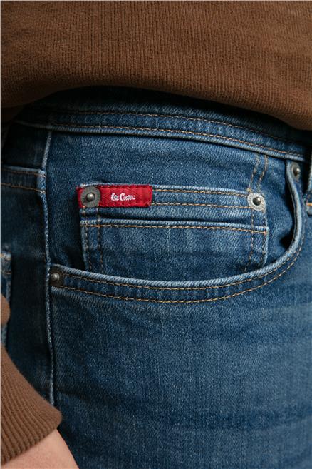 Jagger Erkek Slım Straıght Dar Kesim Normal Bel Düz Paça Jean Pantolon Mavi