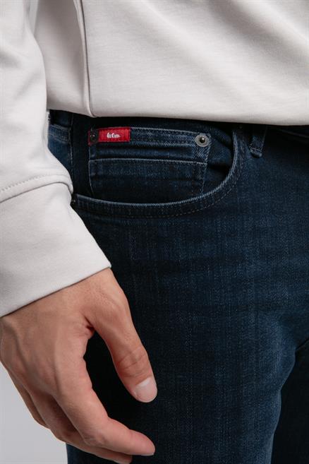 Jagger Erkek Slım Straıght Dar Kesim Normal Bel Düz Paça Jean Pantolon Mavi