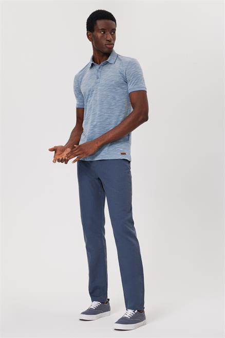 Jake Erkek %100 Pamuk Polo Yaka T-Shirt Pastel Mavi