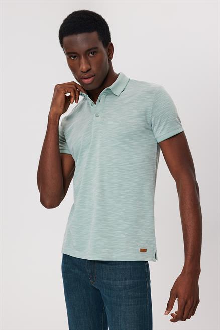 Jake Erkek %100 Pamuk Polo Yaka T-Shirt Pastel Yeşili
