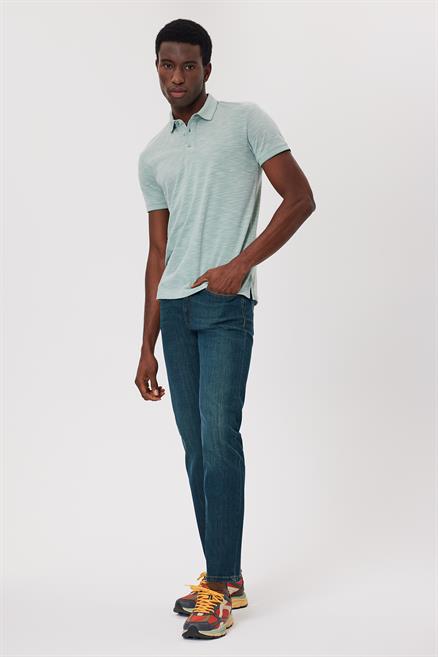 Jake Erkek %100 Pamuk Polo Yaka T-Shirt Pastel Yeşili