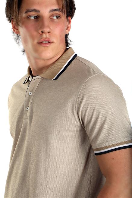 Jasec Erkek Pike Polo Yaka T-Shirt Bej