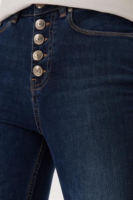 Jaycee Çok Yüksek Bel Dar Kesim Çok Dar Paça Mavi Kadın Jean Pantolon