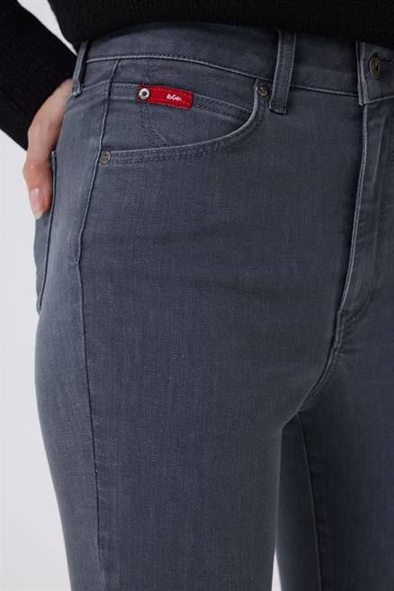 Jaycee Çok Yüksek Bel Dar Kesim Çok Dar Paça Gri Kadın Jean Pantolon
