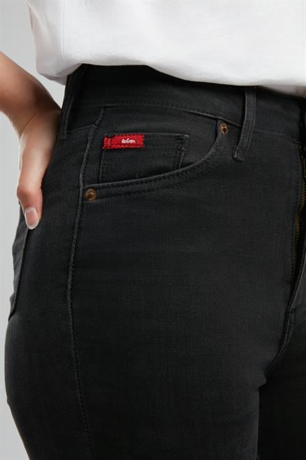 Jaycee Çok Yüksek Bel Dar Kesim Çok Dar Paça Siyah Kadın Jean Pantolon