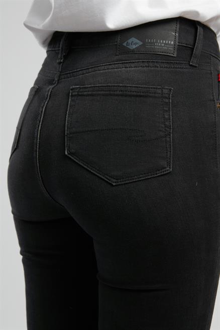 Jaycee Çok Yüksek Bel Dar Kesim Çok Dar Paça Siyah Kadın Jean Pantolon