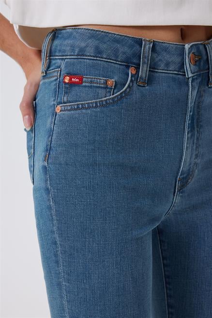 Jaycee Çok Yüksek Bel Dar Kesim Çok Dar Paça Mavi Kadın Jean Pantolon